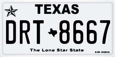TX license plate DRT8667