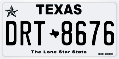 TX license plate DRT8676