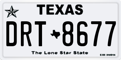 TX license plate DRT8677