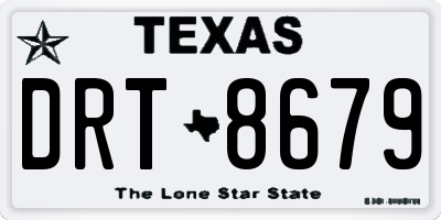 TX license plate DRT8679