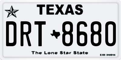 TX license plate DRT8680