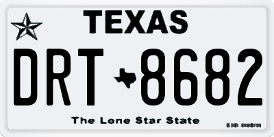 TX license plate DRT8682