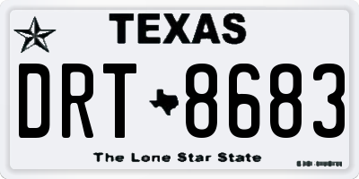 TX license plate DRT8683