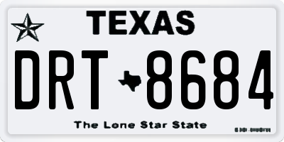 TX license plate DRT8684