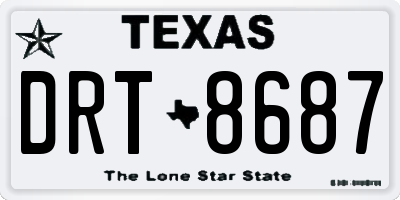 TX license plate DRT8687