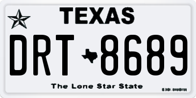 TX license plate DRT8689