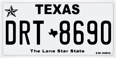 TX license plate DRT8690