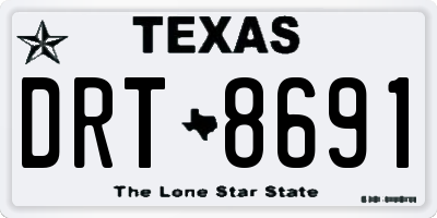 TX license plate DRT8691