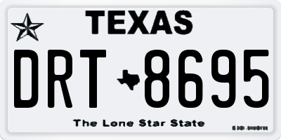 TX license plate DRT8695