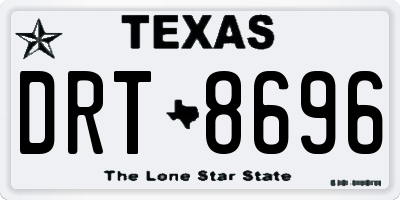 TX license plate DRT8696