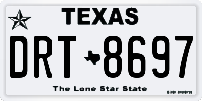 TX license plate DRT8697