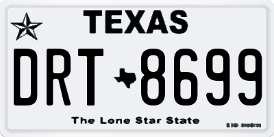TX license plate DRT8699