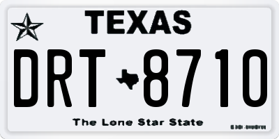 TX license plate DRT8710