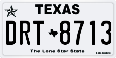 TX license plate DRT8713