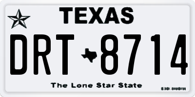 TX license plate DRT8714