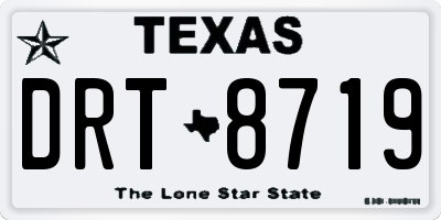 TX license plate DRT8719