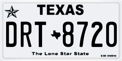 TX license plate DRT8720