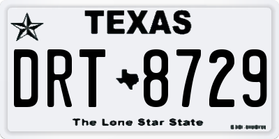 TX license plate DRT8729