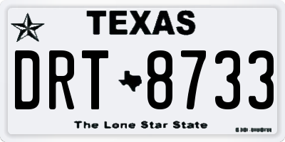 TX license plate DRT8733