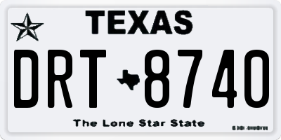 TX license plate DRT8740