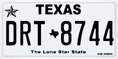 TX license plate DRT8744