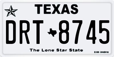 TX license plate DRT8745