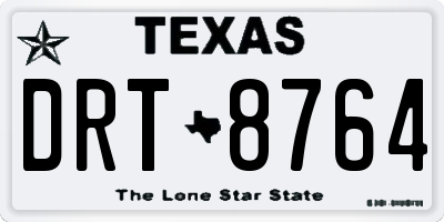 TX license plate DRT8764