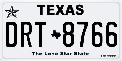 TX license plate DRT8766