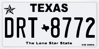 TX license plate DRT8772