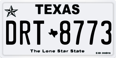 TX license plate DRT8773