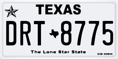 TX license plate DRT8775