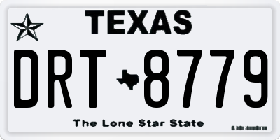 TX license plate DRT8779