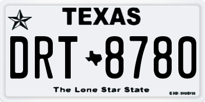 TX license plate DRT8780