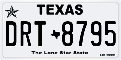 TX license plate DRT8795