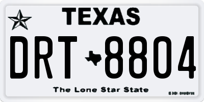 TX license plate DRT8804