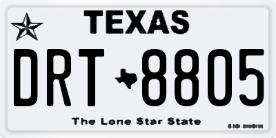TX license plate DRT8805