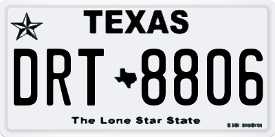 TX license plate DRT8806