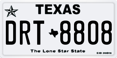 TX license plate DRT8808