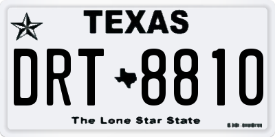 TX license plate DRT8810