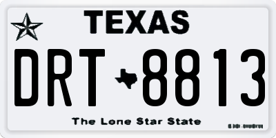 TX license plate DRT8813