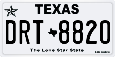TX license plate DRT8820