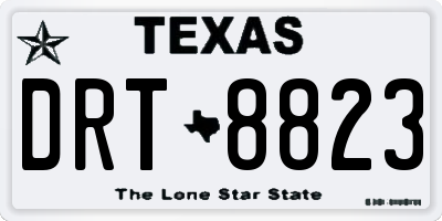 TX license plate DRT8823