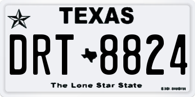 TX license plate DRT8824