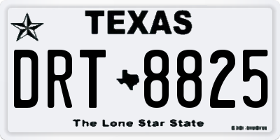 TX license plate DRT8825