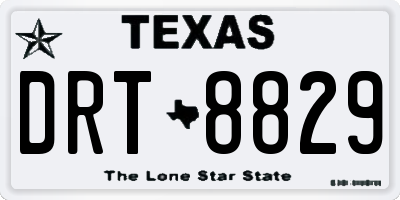 TX license plate DRT8829