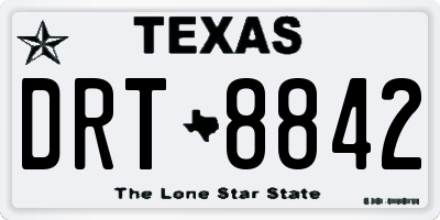 TX license plate DRT8842