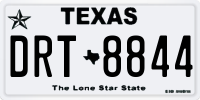 TX license plate DRT8844