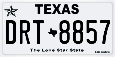 TX license plate DRT8857