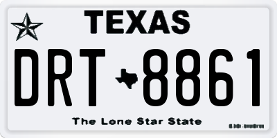 TX license plate DRT8861