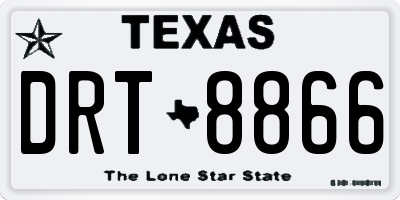 TX license plate DRT8866